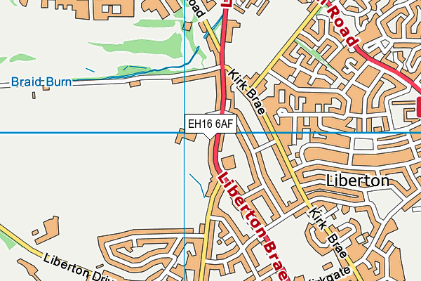EH16 6AF map - OS VectorMap District (Ordnance Survey) EH16 6AF map - OS VectorMap District (Ordnance Survey)