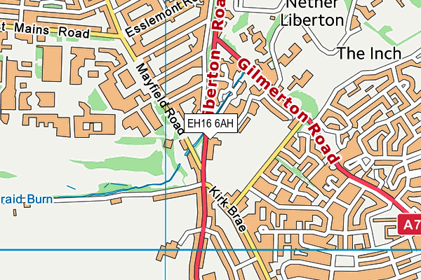 EH16 6AH map - OS VectorMap District (Ordnance Survey) EH16 6AH map - OS VectorMap District (Ordnance Survey)