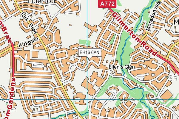 EH16 6AN map - OS VectorMap District (Ordnance Survey) EH16 6AN map - OS VectorMap District (Ordnance Survey)