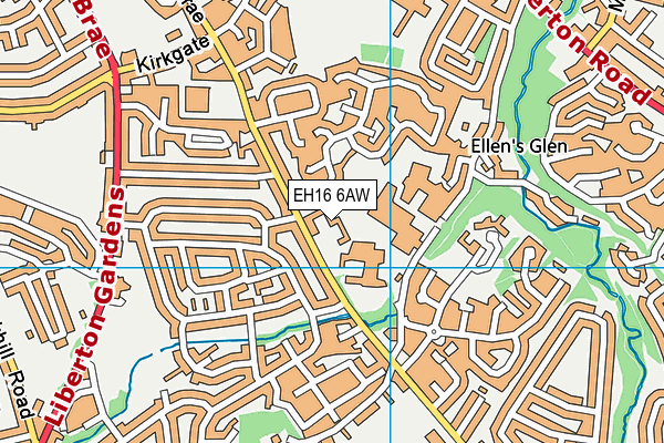 EH16 6AW map - OS VectorMap District (Ordnance Survey) EH16 6AW map - OS VectorMap District (Ordnance Survey)