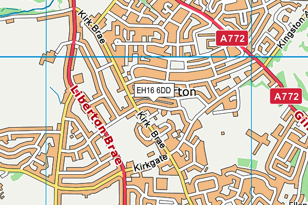 EH16 6DD map - OS VectorMap District (Ordnance Survey)