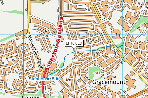 EH16 6ED map - OS VectorMap District (Ordnance Survey) EH16 6ED map - OS VectorMap District (Ordnance Survey)