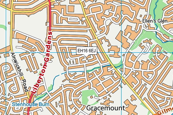 EH16 6EJ map - OS VectorMap District (Ordnance Survey) EH16 6EJ map - OS VectorMap District (Ordnance Survey)