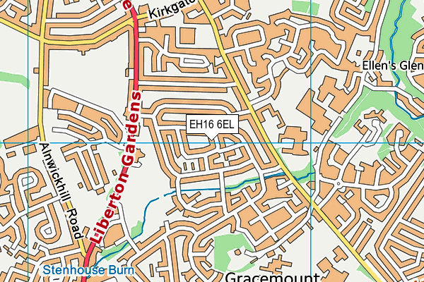 EH16 6EL map - OS VectorMap District (Ordnance Survey) EH16 6EL map - OS VectorMap District (Ordnance Survey)