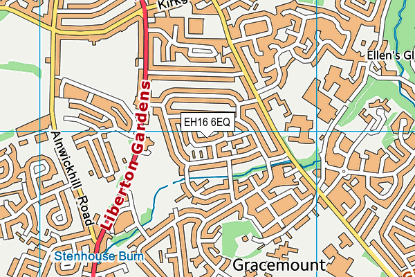 EH16 6EQ map - OS VectorMap District (Ordnance Survey) EH16 6EQ map - OS VectorMap District (Ordnance Survey)