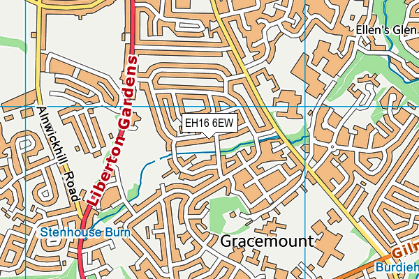 EH16 6EW map - OS VectorMap District (Ordnance Survey) EH16 6EW map - OS VectorMap District (Ordnance Survey)
