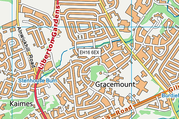 EH16 6EX map - OS VectorMap District (Ordnance Survey) EH16 6EX map - OS VectorMap District (Ordnance Survey)