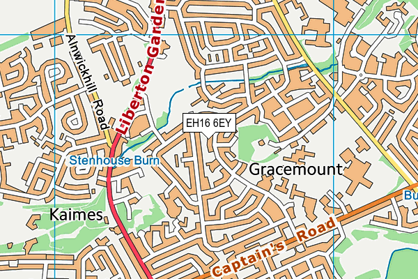 EH16 6EY map - OS VectorMap District (Ordnance Survey) EH16 6EY map - OS VectorMap District (Ordnance Survey)