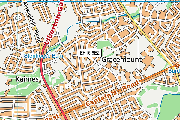 EH16 6EZ map - OS VectorMap District (Ordnance Survey) EH16 6EZ map - OS VectorMap District (Ordnance Survey)