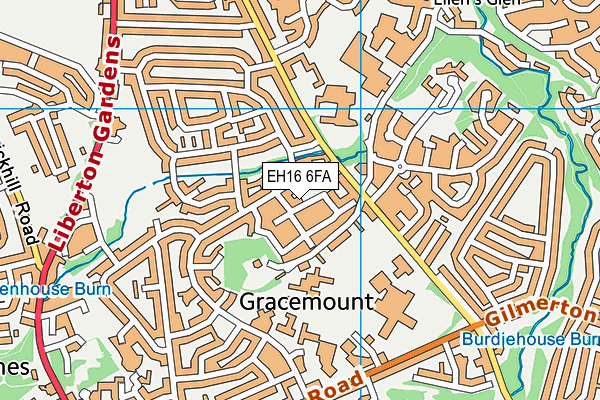 EH16 6FA map - OS VectorMap District (Ordnance Survey) EH16 6FA map - OS VectorMap District (Ordnance Survey)