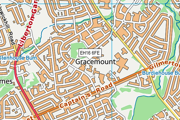 EH16 6FE map - OS VectorMap District (Ordnance Survey) EH16 6FE map - OS VectorMap District (Ordnance Survey)
