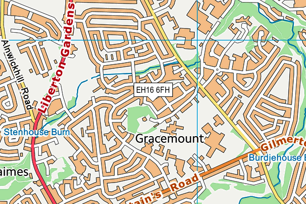 EH16 6FH map - OS VectorMap District (Ordnance Survey) EH16 6FH map - OS VectorMap District (Ordnance Survey)