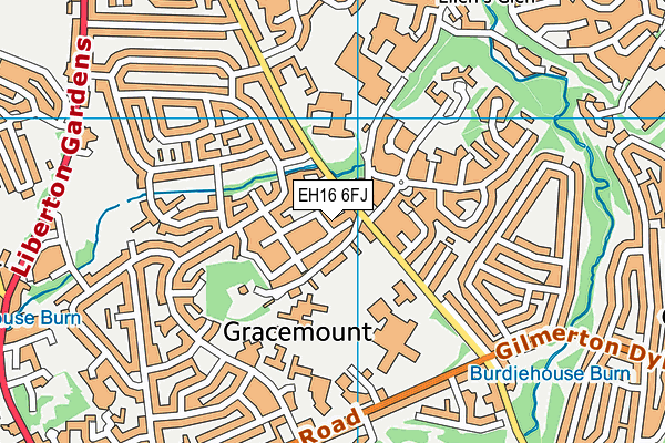 EH16 6FJ map - OS VectorMap District (Ordnance Survey) EH16 6FJ map - OS VectorMap District (Ordnance Survey)