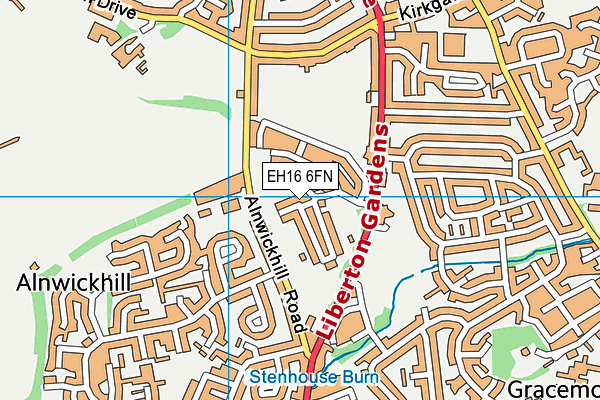 EH16 6FN map - OS VectorMap District (Ordnance Survey) EH16 6FN map - OS VectorMap District (Ordnance Survey)