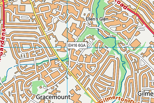 EH16 6GA map - OS VectorMap District (Ordnance Survey) EH16 6GA map - OS VectorMap District (Ordnance Survey)