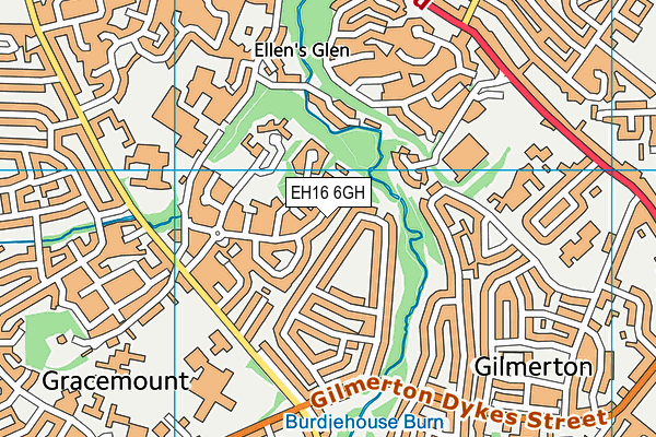 EH16 6GH map - OS VectorMap District (Ordnance Survey) EH16 6GH map - OS VectorMap District (Ordnance Survey)