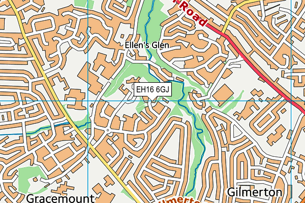 EH16 6GJ map - OS VectorMap District (Ordnance Survey) EH16 6GJ map - OS VectorMap District (Ordnance Survey)
