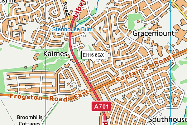 EH16 6GX map - OS VectorMap District (Ordnance Survey) EH16 6GX map - OS VectorMap District (Ordnance Survey)