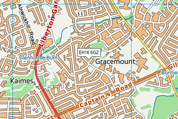 EH16 6GZ map - OS VectorMap District (Ordnance Survey) EH16 6GZ map - OS VectorMap District (Ordnance Survey)