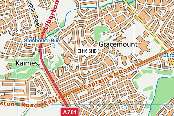 EH16 6HB map - OS VectorMap District (Ordnance Survey) EH16 6HB map - OS VectorMap District (Ordnance Survey)