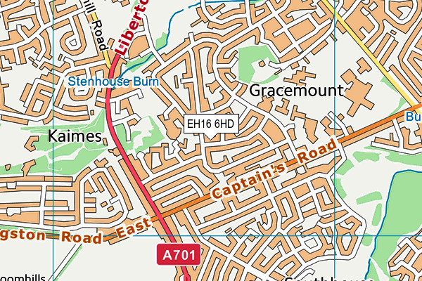EH16 6HD map - OS VectorMap District (Ordnance Survey) EH16 6HD map - OS VectorMap District (Ordnance Survey)