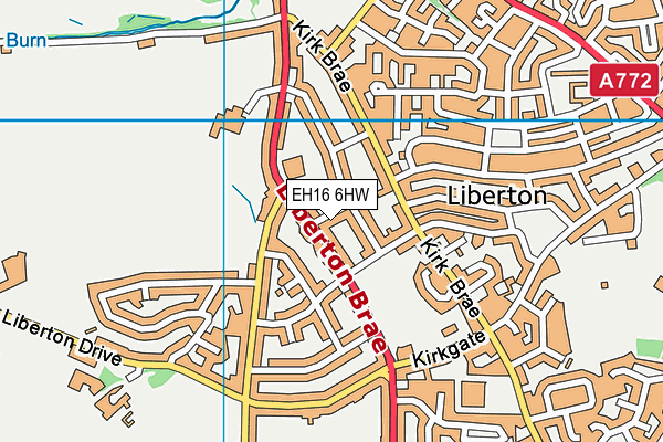 EH16 6HW map - OS VectorMap District (Ordnance Survey) EH16 6HW map - OS VectorMap District (Ordnance Survey)