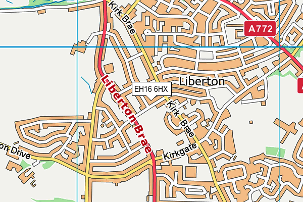 EH16 6HX map - OS VectorMap District (Ordnance Survey) EH16 6HX map - OS VectorMap District (Ordnance Survey)