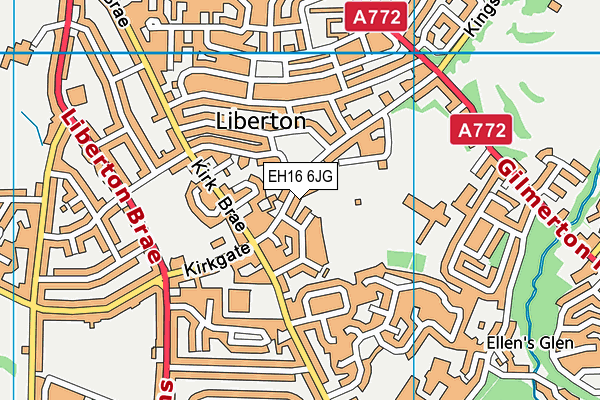 EH16 6JG map - OS VectorMap District (Ordnance Survey) EH16 6JG map - OS VectorMap District (Ordnance Survey)