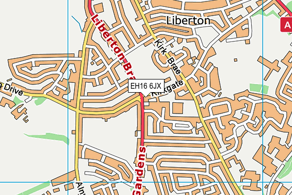 EH16 6JX map - OS VectorMap District (Ordnance Survey) EH16 6JX map - OS VectorMap District (Ordnance Survey)