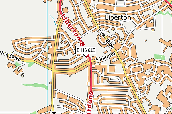 EH16 6JZ map - OS VectorMap District (Ordnance Survey) EH16 6JZ map - OS VectorMap District (Ordnance Survey)