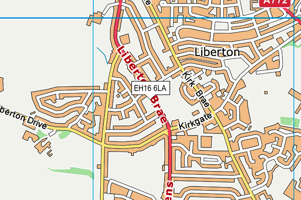 EH16 6LA map - OS VectorMap District (Ordnance Survey) EH16 6LA map - OS VectorMap District (Ordnance Survey)