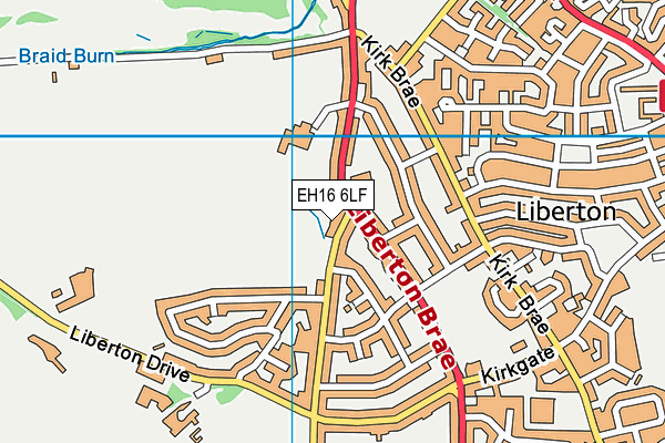 EH16 6LF map - OS VectorMap District (Ordnance Survey) EH16 6LF map - OS VectorMap District (Ordnance Survey)