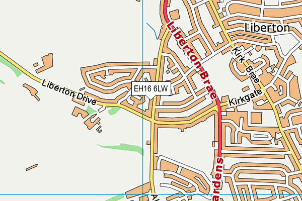 EH16 6LW map - OS VectorMap District (Ordnance Survey) EH16 6LW map - OS VectorMap District (Ordnance Survey)