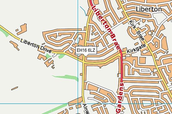 EH16 6LZ map - OS VectorMap District (Ordnance Survey) EH16 6LZ map - OS VectorMap District (Ordnance Survey)