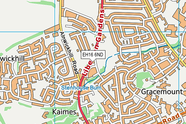 EH16 6ND map - OS VectorMap District (Ordnance Survey) EH16 6ND map - OS VectorMap District (Ordnance Survey)