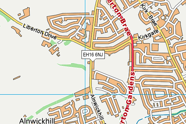 EH16 6NJ map - OS VectorMap District (Ordnance Survey) EH16 6NJ map - OS VectorMap District (Ordnance Survey)