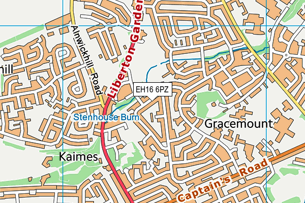 EH16 6PZ map - OS VectorMap District (Ordnance Survey) EH16 6PZ map - OS VectorMap District (Ordnance Survey)