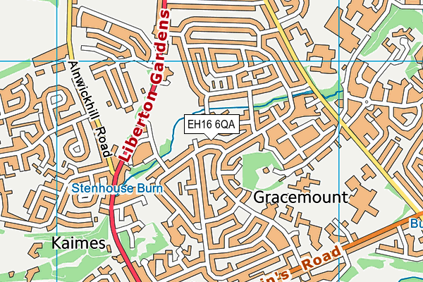 EH16 6QA map - OS VectorMap District (Ordnance Survey) EH16 6QA map - OS VectorMap District (Ordnance Survey)