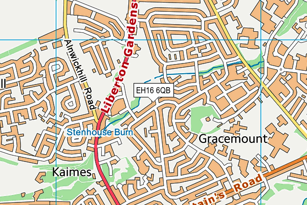 EH16 6QB map - OS VectorMap District (Ordnance Survey) EH16 6QB map - OS VectorMap District (Ordnance Survey)