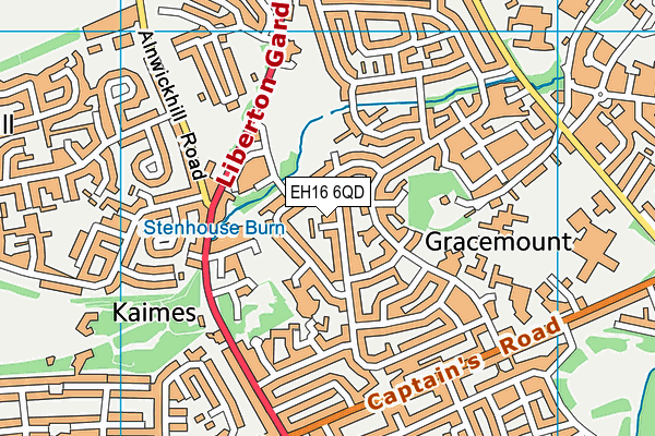 EH16 6QD map - OS VectorMap District (Ordnance Survey) EH16 6QD map - OS VectorMap District (Ordnance Survey)