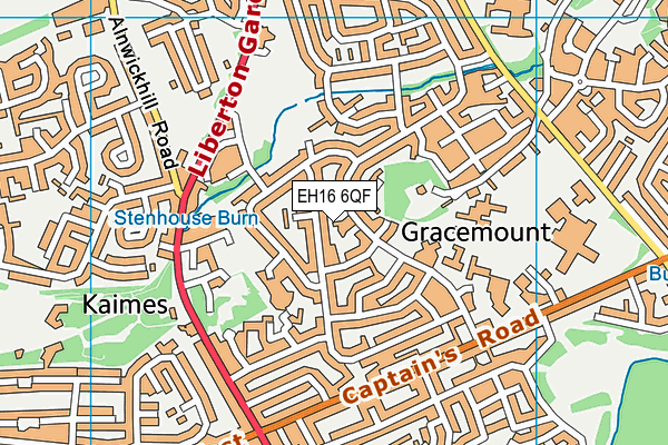 EH16 6QF map - OS VectorMap District (Ordnance Survey) EH16 6QF map - OS VectorMap District (Ordnance Survey)