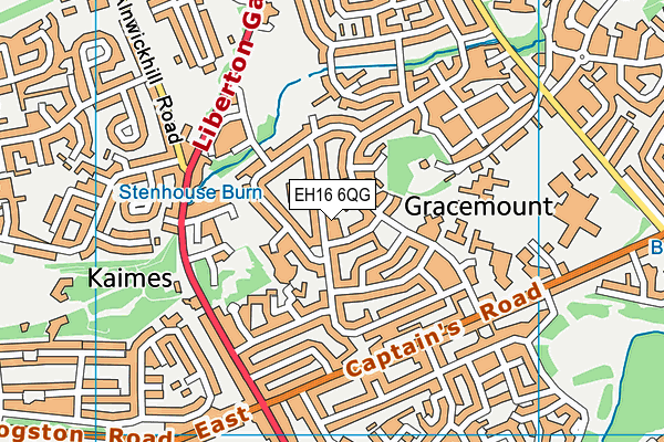 EH16 6QG map - OS VectorMap District (Ordnance Survey) EH16 6QG map - OS VectorMap District (Ordnance Survey)