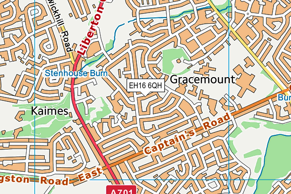 EH16 6QH map - OS VectorMap District (Ordnance Survey) EH16 6QH map - OS VectorMap District (Ordnance Survey)