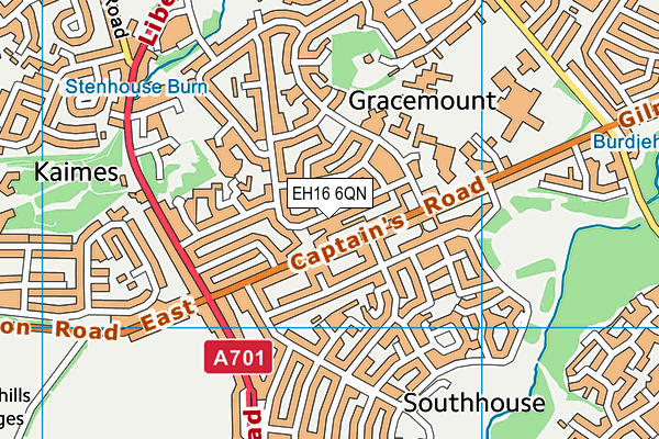 EH16 6QN map - OS VectorMap District (Ordnance Survey) EH16 6QN map - OS VectorMap District (Ordnance Survey)