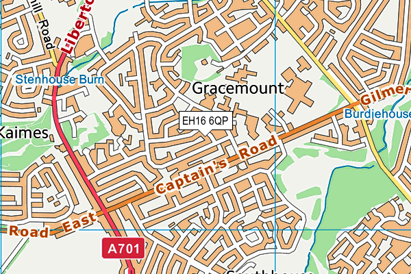 EH16 6QP map - OS VectorMap District (Ordnance Survey) EH16 6QP map - OS VectorMap District (Ordnance Survey)