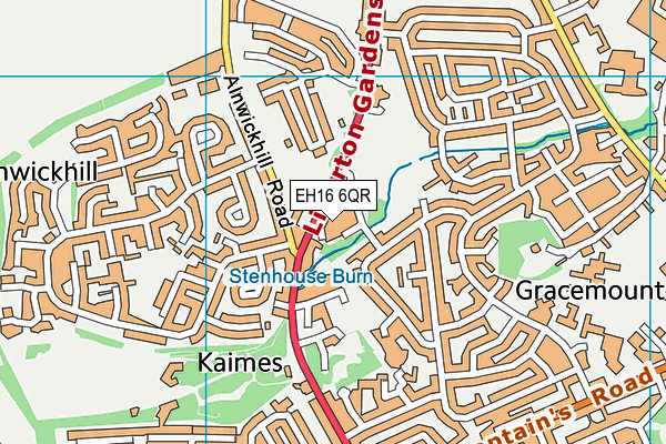 EH16 6QR map - OS VectorMap District (Ordnance Survey) EH16 6QR map - OS VectorMap District (Ordnance Survey)