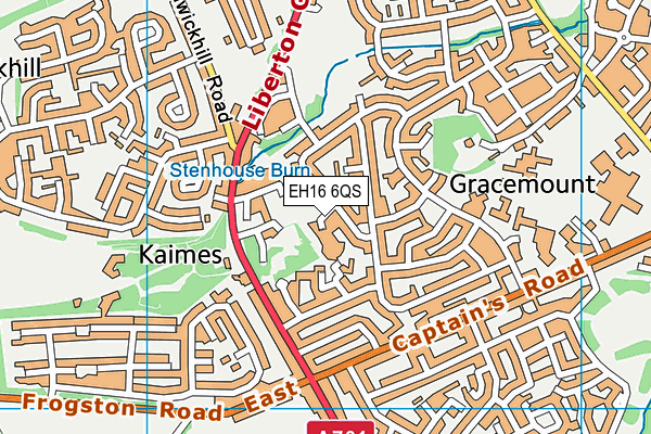 EH16 6QS map - OS VectorMap District (Ordnance Survey) EH16 6QS map - OS VectorMap District (Ordnance Survey)