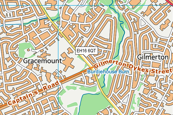 EH16 6QT map - OS VectorMap District (Ordnance Survey) EH16 6QT map - OS VectorMap District (Ordnance Survey)