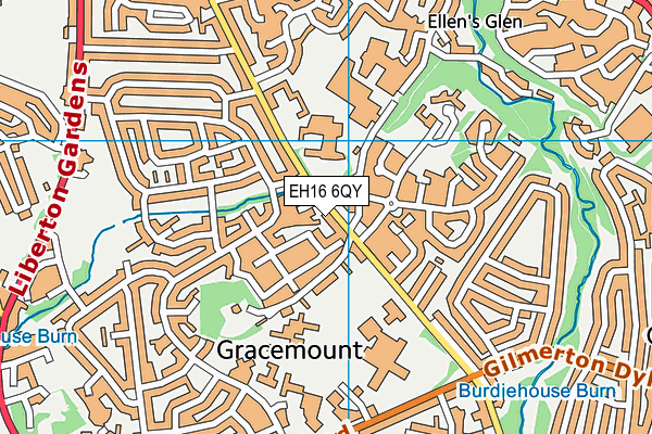 EH16 6QY map - OS VectorMap District (Ordnance Survey) EH16 6QY map - OS VectorMap District (Ordnance Survey)