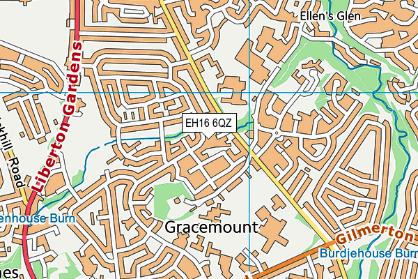 EH16 6QZ map - OS VectorMap District (Ordnance Survey) EH16 6QZ map - OS VectorMap District (Ordnance Survey)